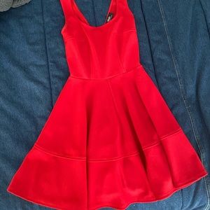 Red skater dress